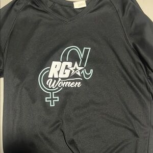 Black RG Women V-Neck Shirt